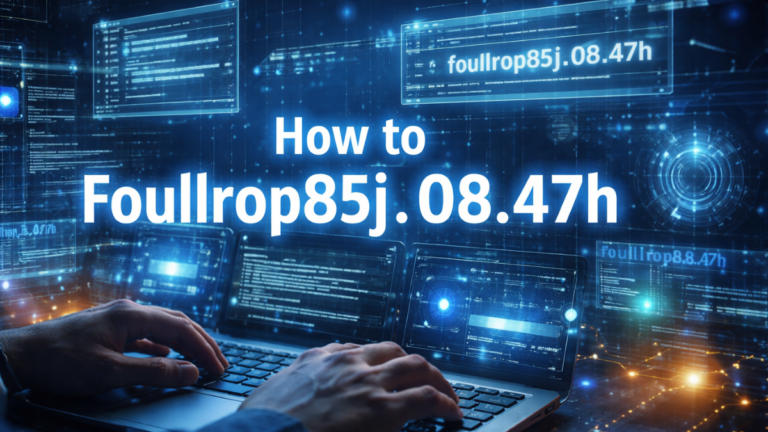 How to Foullrop85j.08.47h: A Complete Guide to Understand It