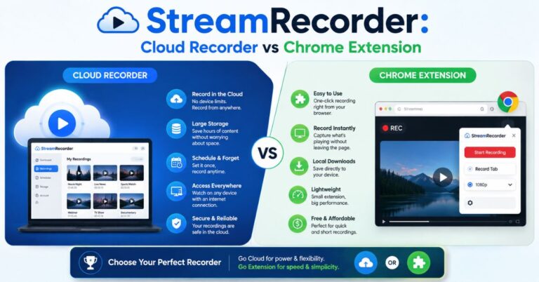 StreamRecorder: Cloud Recorder vs Chrome Extension
